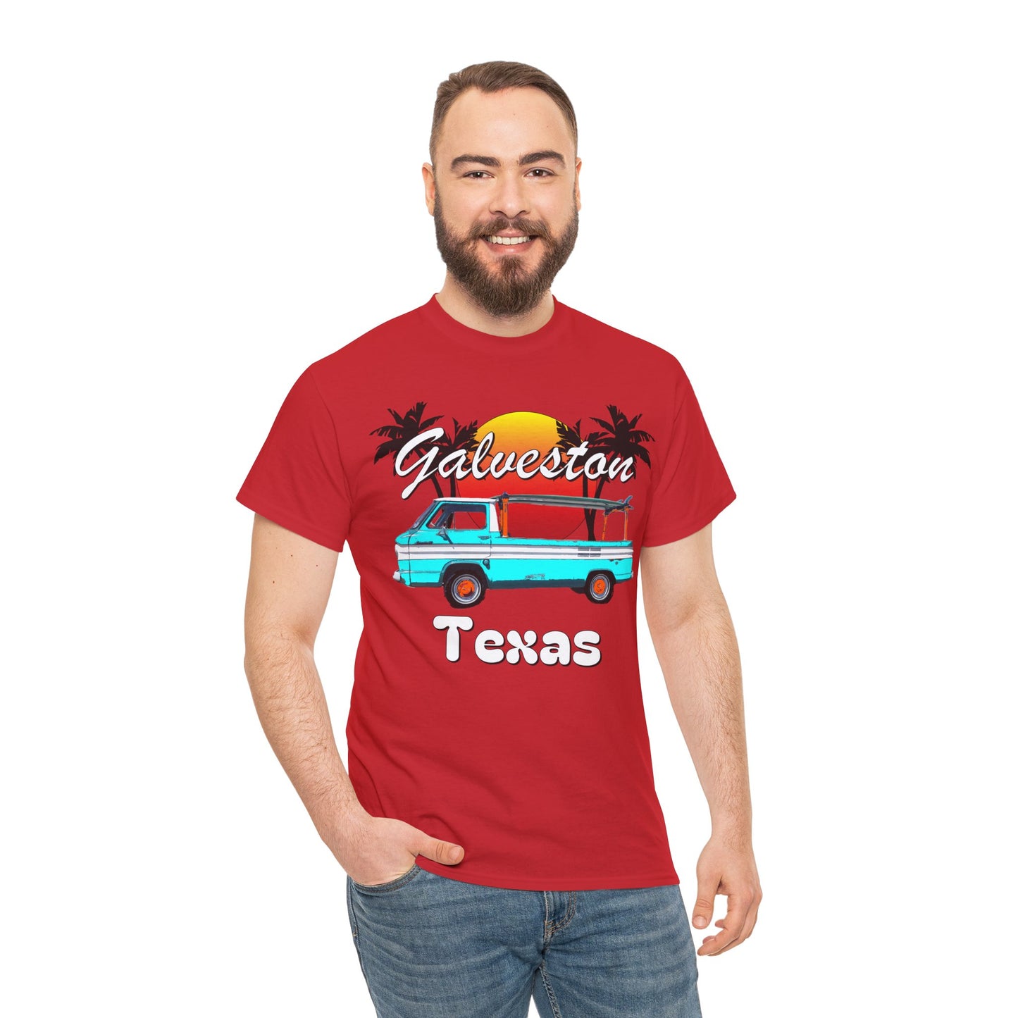 Galveston Island Texas, Galveston Beach, Vintage Galveston Island Heavy Cotton Tee