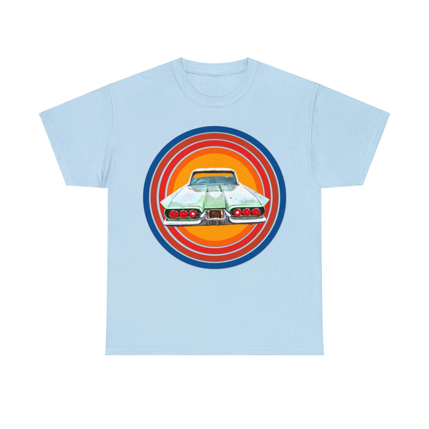 1960s Thunderbird Vintage American Automobile, Antique American Car Heavy Cotton Tee