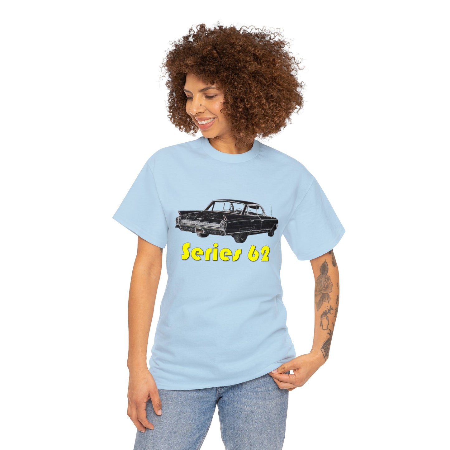 Series 62, Caddy, Vintage Car, Antique American Automobile, Retro Car Heavy Cotton Tee