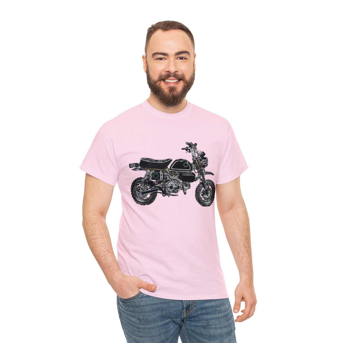 125Z Monkey Motorcycle, Mini Bike, Motocross, Off Road Heavy Cotton Tee