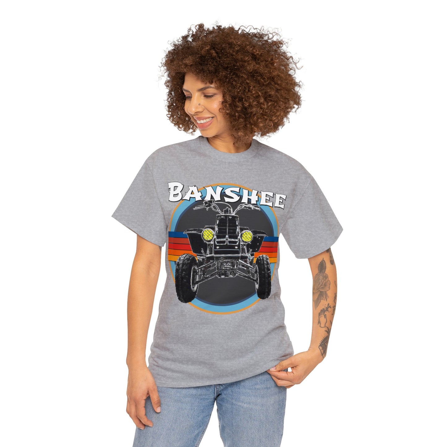 Banshee Quad ATV, Banshee Four Wheeler, Quad Bike Heavy Cotton Tee