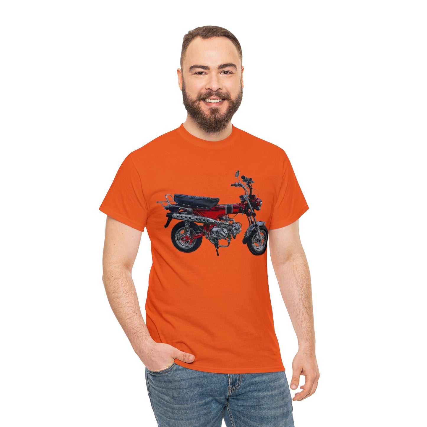 Trail 70 Mini BIke, Vintage Mini Bike, Retro Mini Bike Heavy Cotton Tee