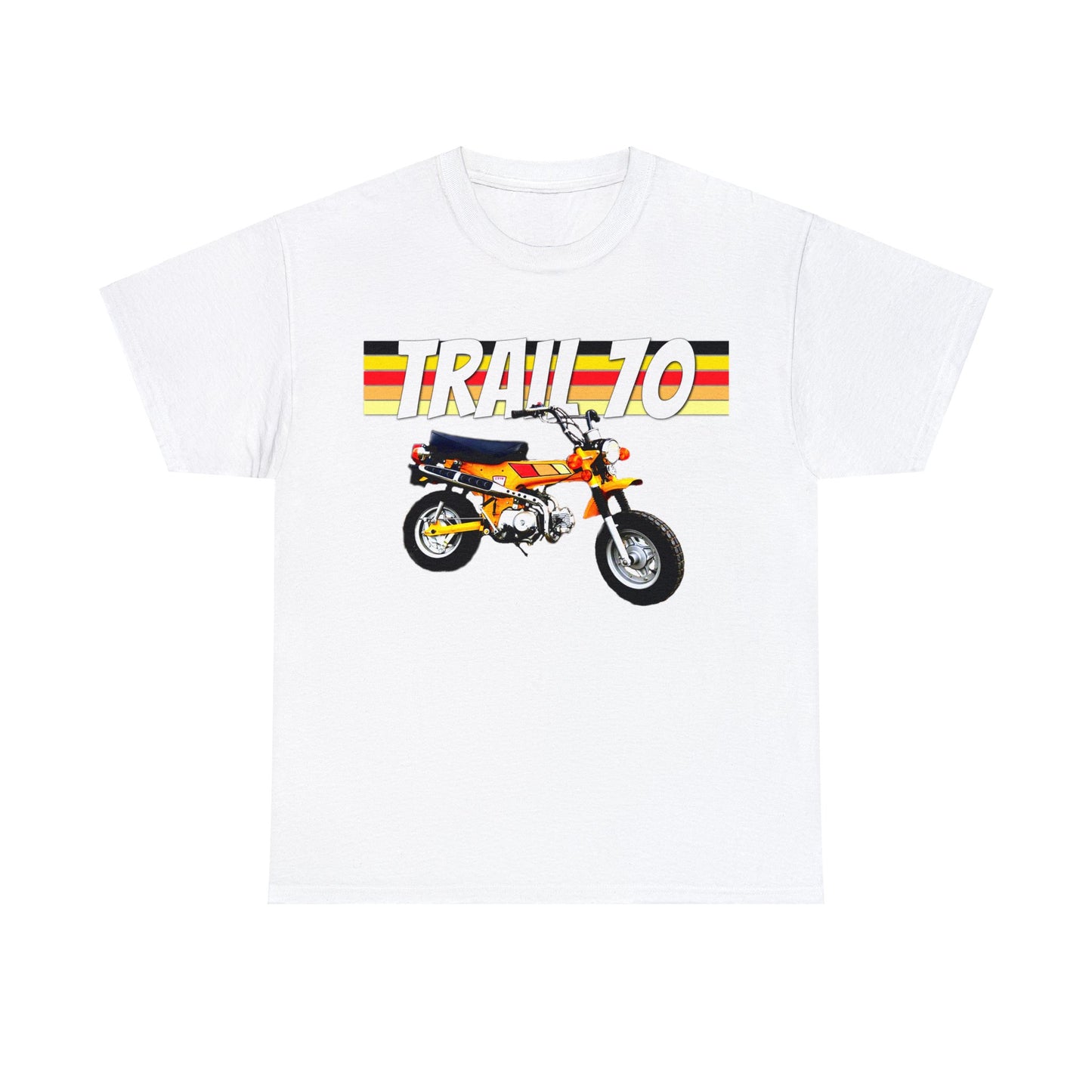 Trail 70 Mini BIke, Vintage Mini Bike, Retro Mini Bike Heavy Cotton Tee