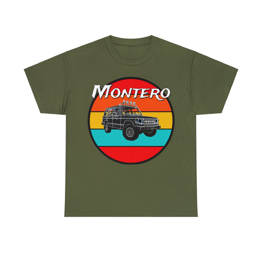 Montero 4x4 Off Road Truck, Vintage Retro Montero Heavy Cotton Tee