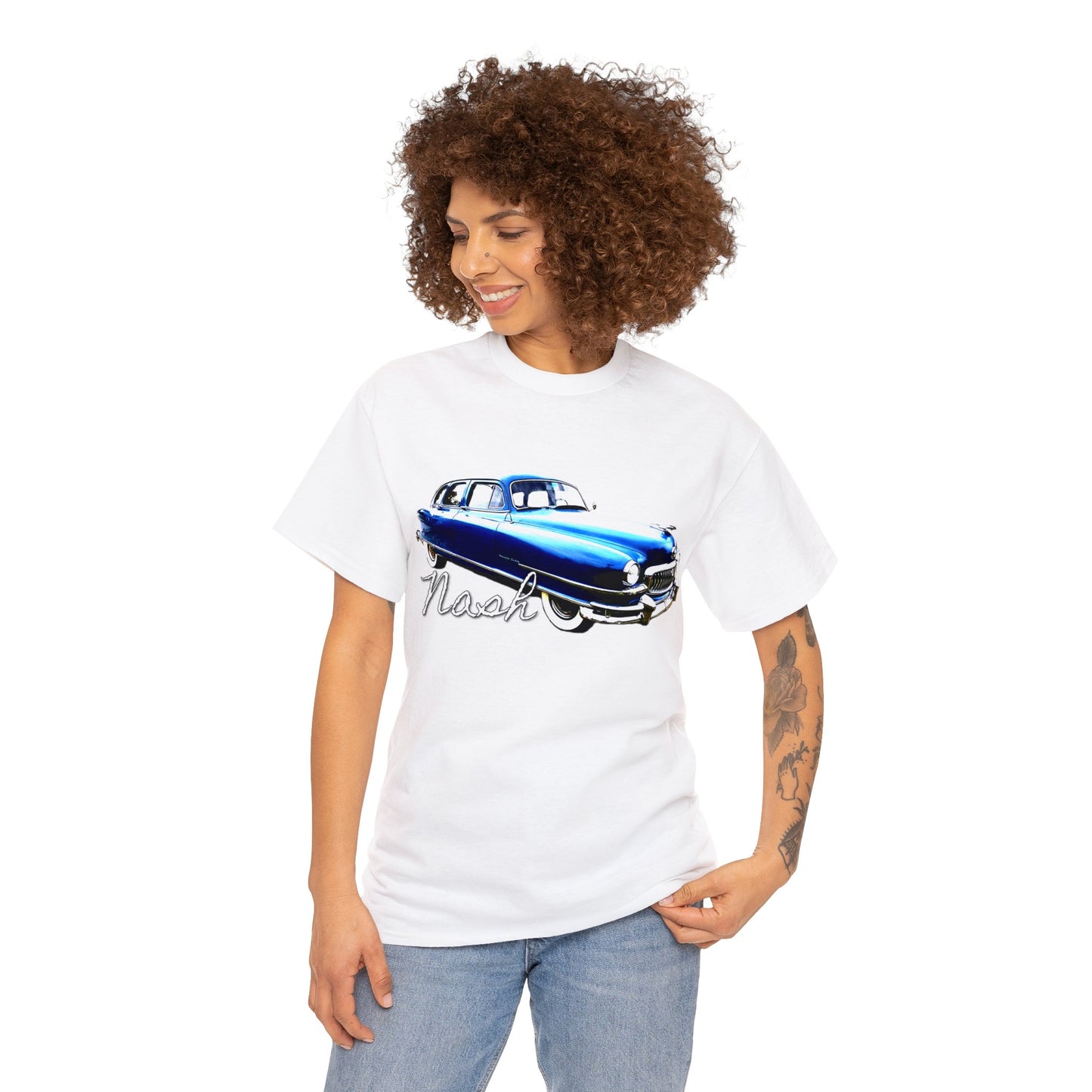 Nash Car, Vintage Car, Retro American Car, Mercury Heavy Cotton Tee