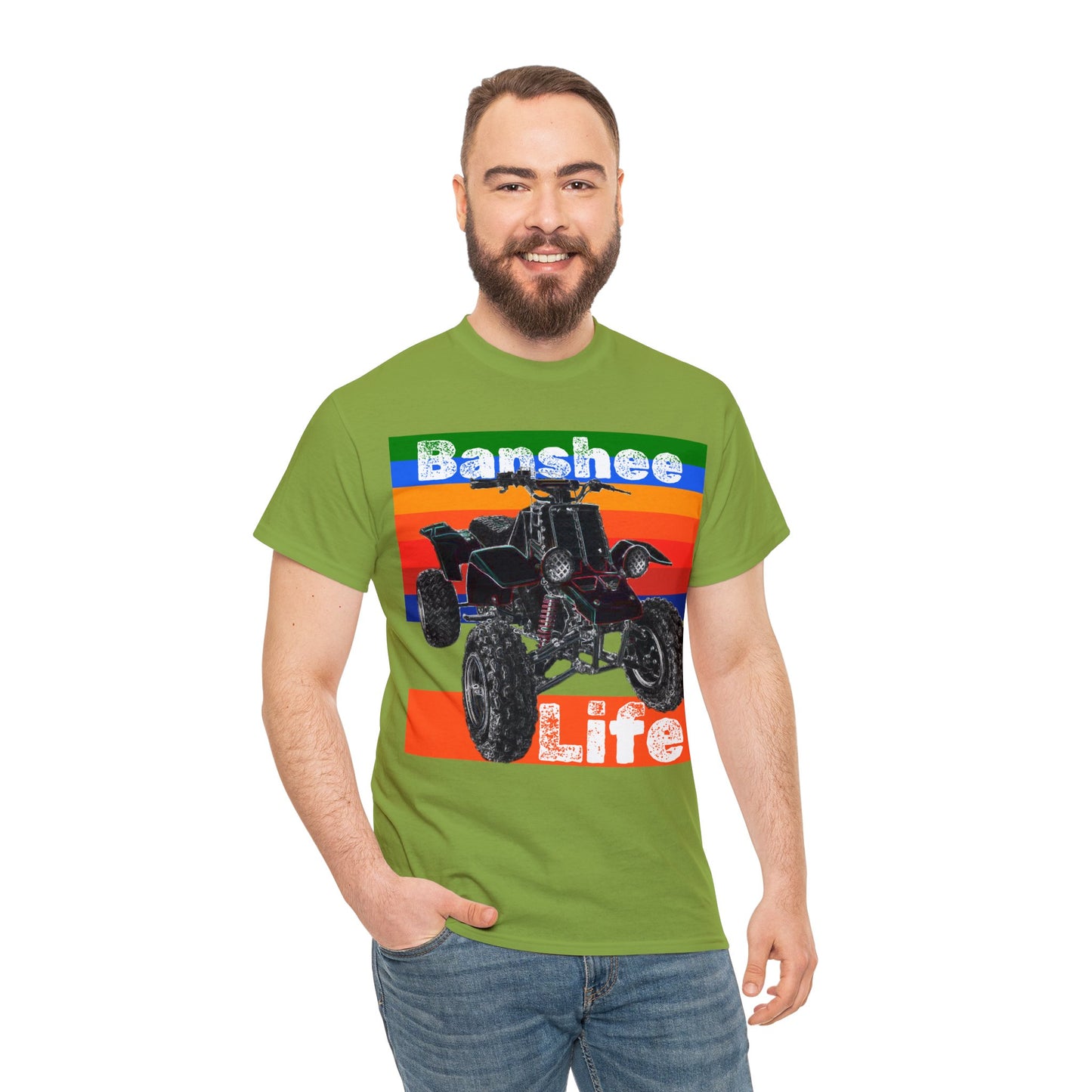 Banshee Quad ATV, Banshee Four Wheeler, Quad Bike Heavy Cotton Tee