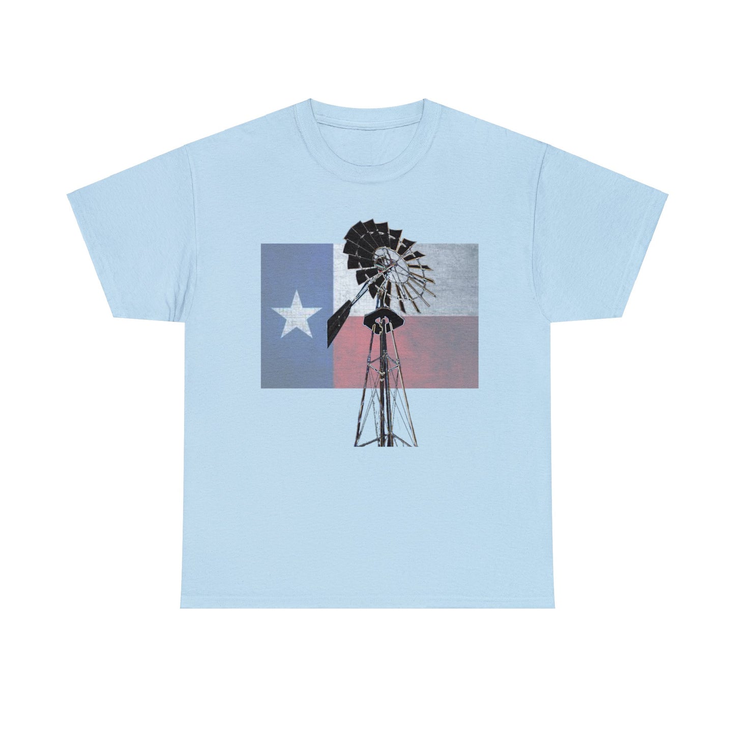 Texas Flag, Windmill, Country Boy, Country Girl, Farmer, Vintage, Retro Heavy Cotton Tee