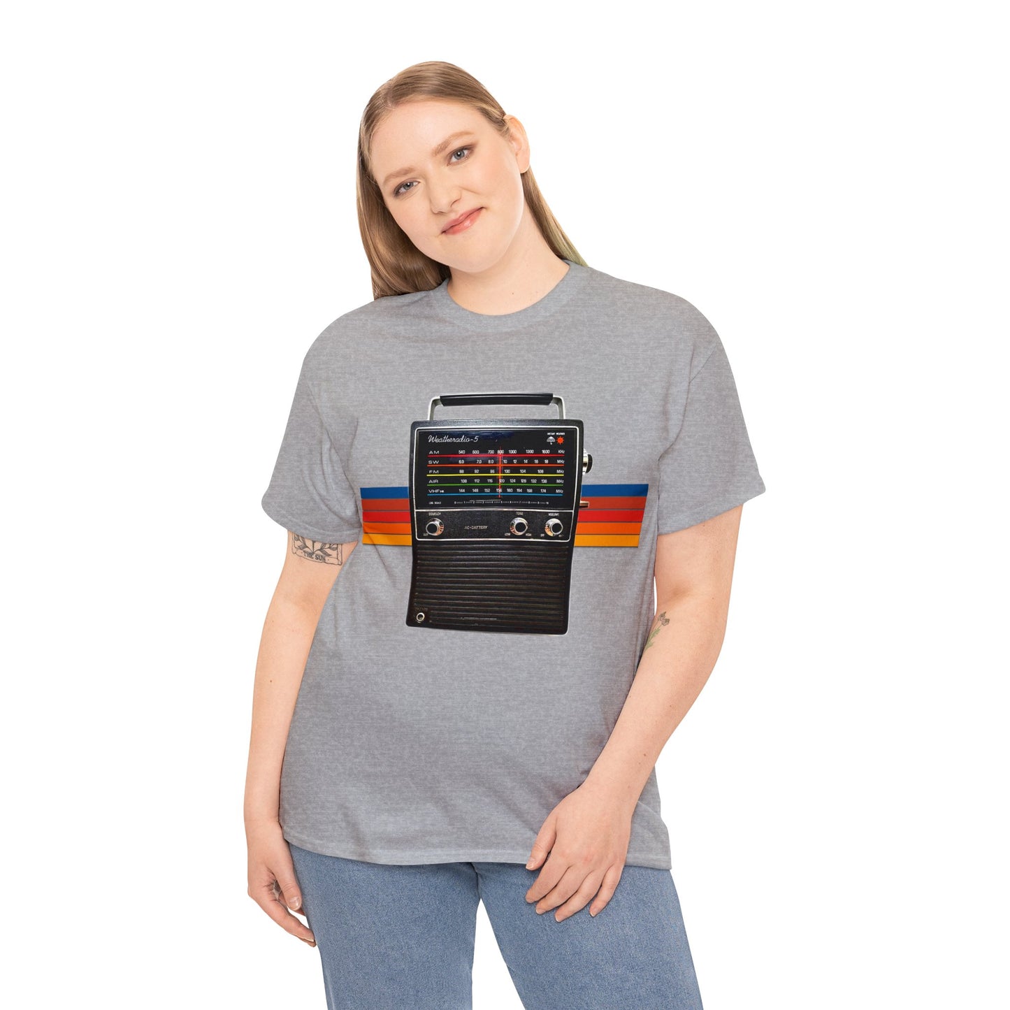 Vintage Retro 1970s AM FM Shortwave Radio Heavy Cotton Tee