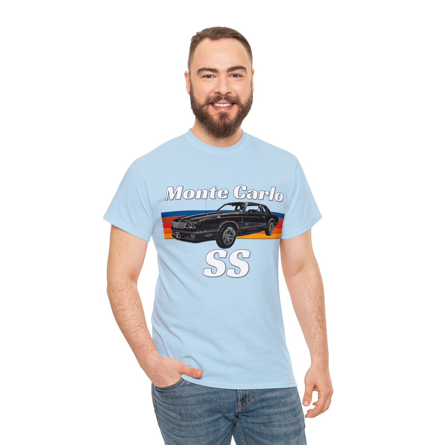 Monte Carlo SS Muscle Car, Vintage American Muscle Car Heavy Cotton Tee