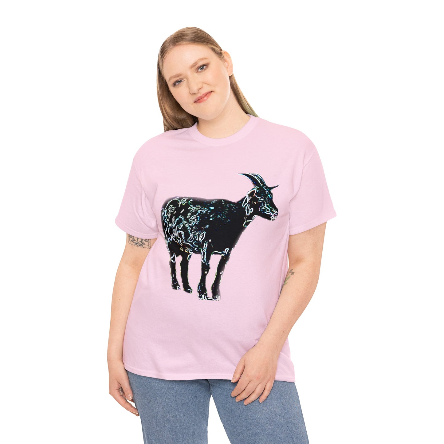 Vintage Retro Farm Goat, Billy Goat Heavy Cotton Tee