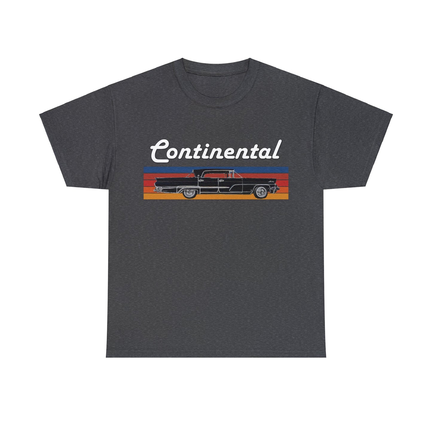 1959 Continental Retro Vintage American Car With Tail Fins Heavy Cotton Tee