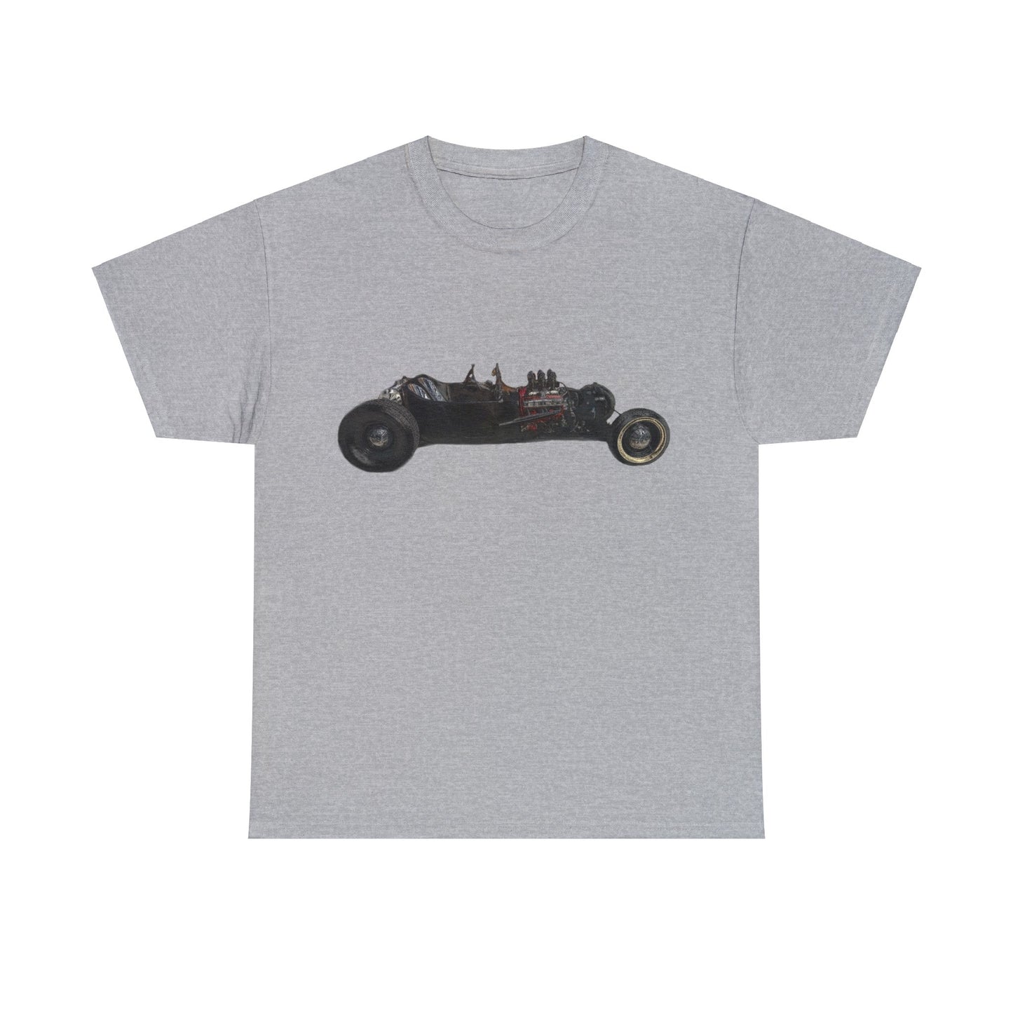 Hot Rod, Retro Rat Rod Car, Antique Automobile, Vintage Car, Rockabilly Heavy Cotton Tee