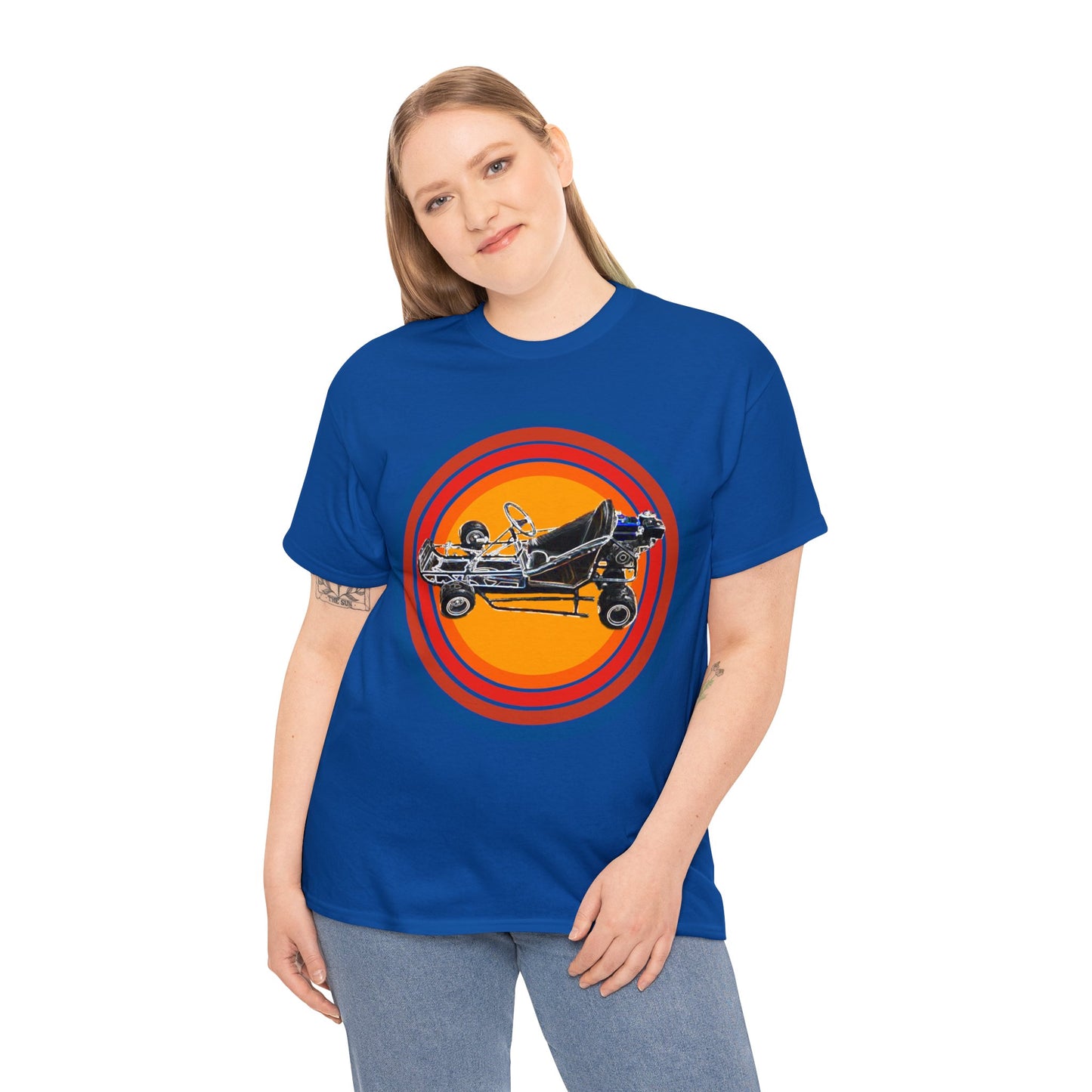 Go Cart. Vintage Go Kart, Retro Go Cart, Fast Go Cart Heavy Cotton Tee