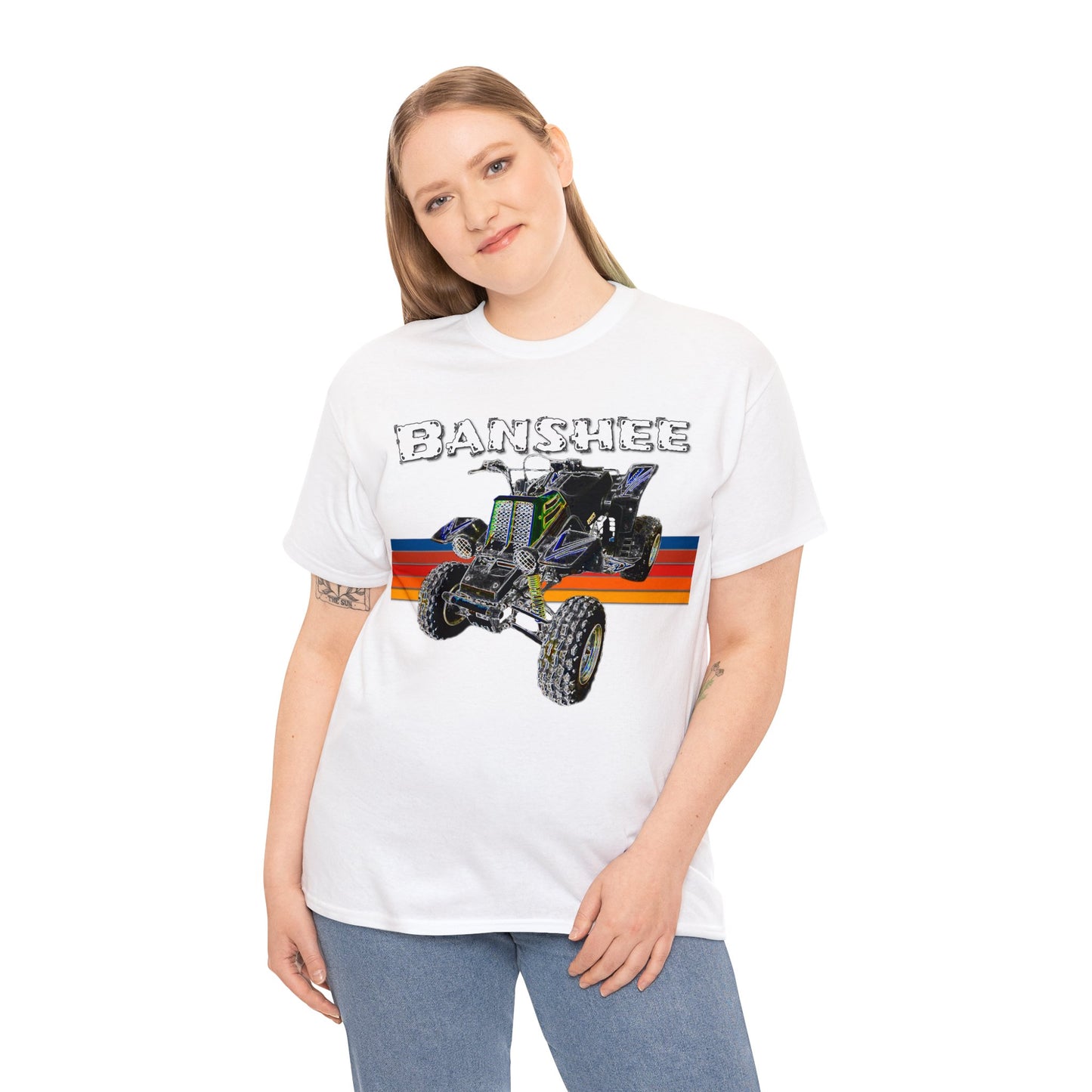 Banshee Quad ATV, Banshee Four Wheeler, Quad Bike Heavy Cotton Tee