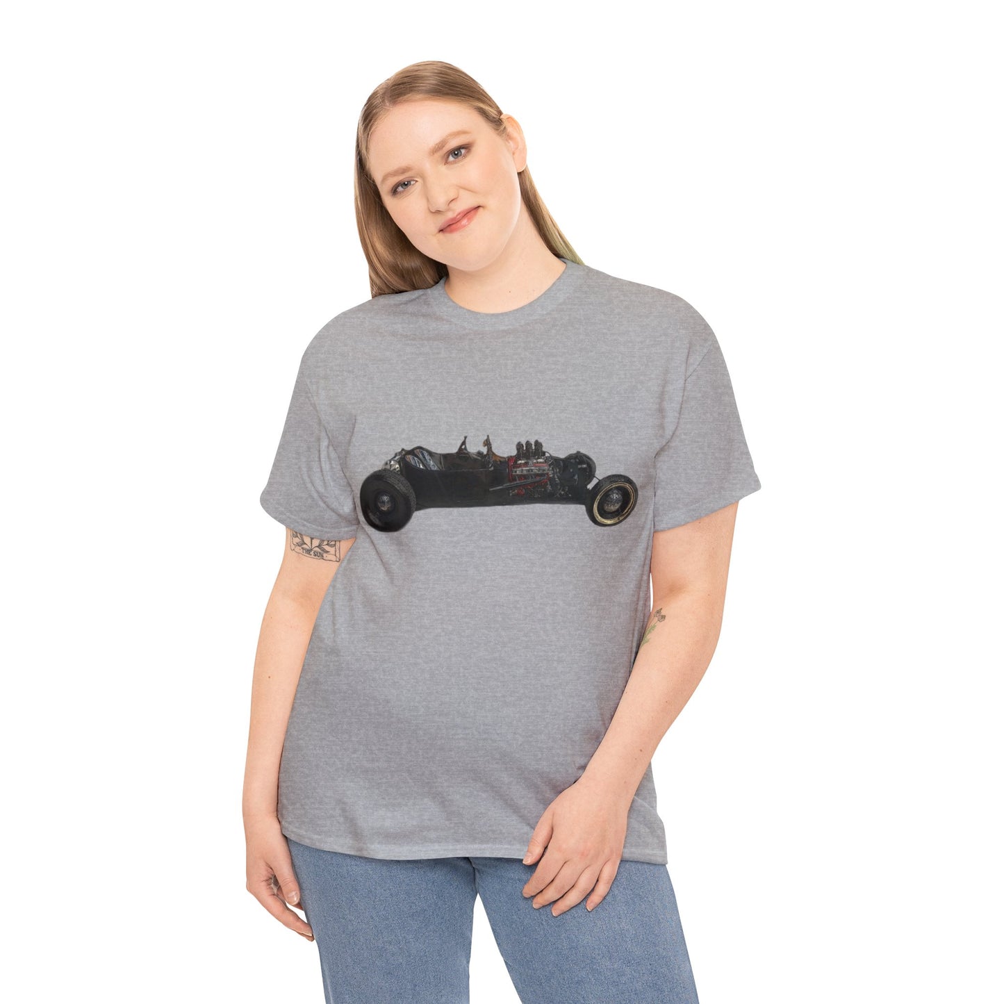 Hot Rod, Retro Rat Rod Car, Antique Automobile, Vintage Car, Rockabilly Heavy Cotton Tee