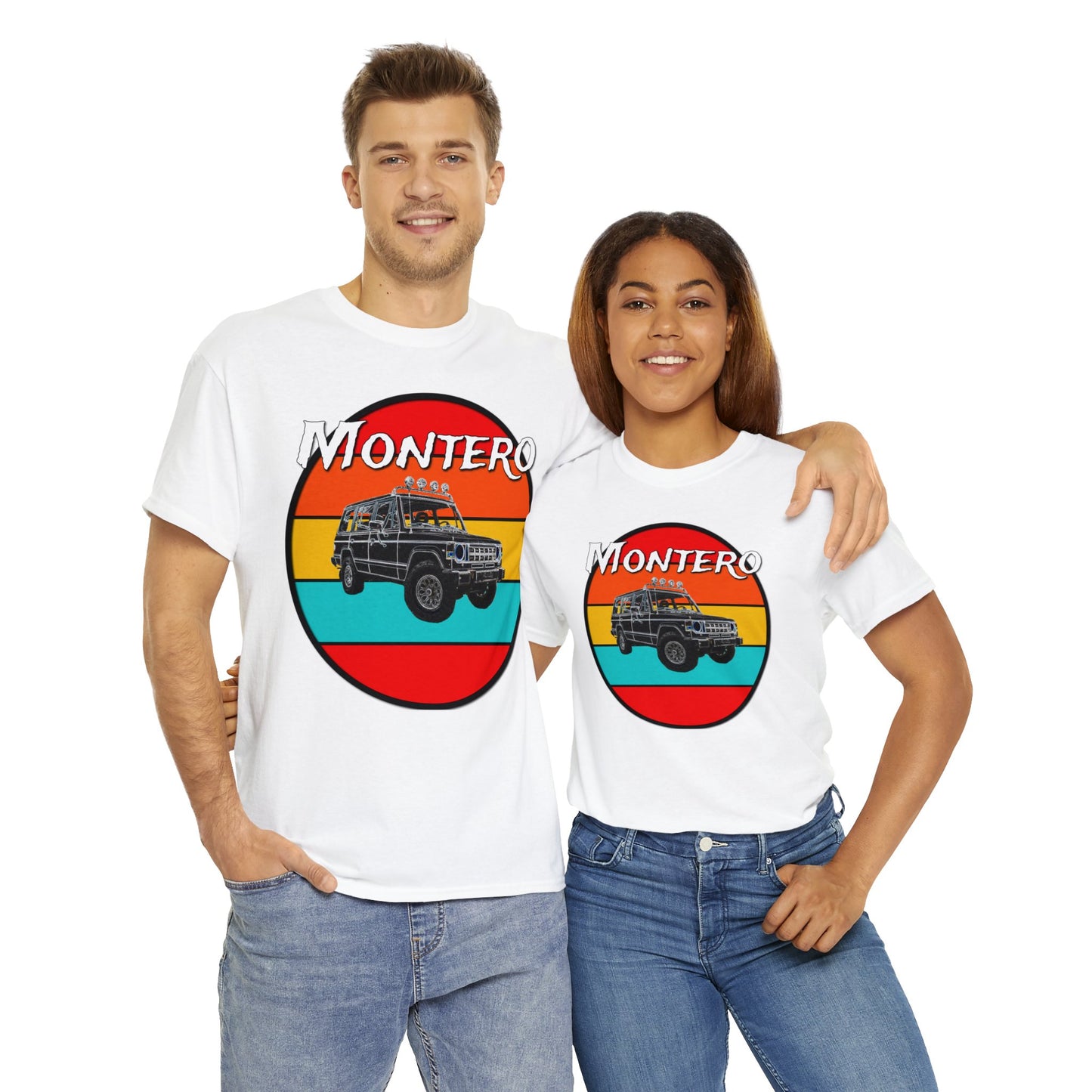 Montero 4x4 Off Road Truck, Vintage Retro Montero Heavy Cotton Tee