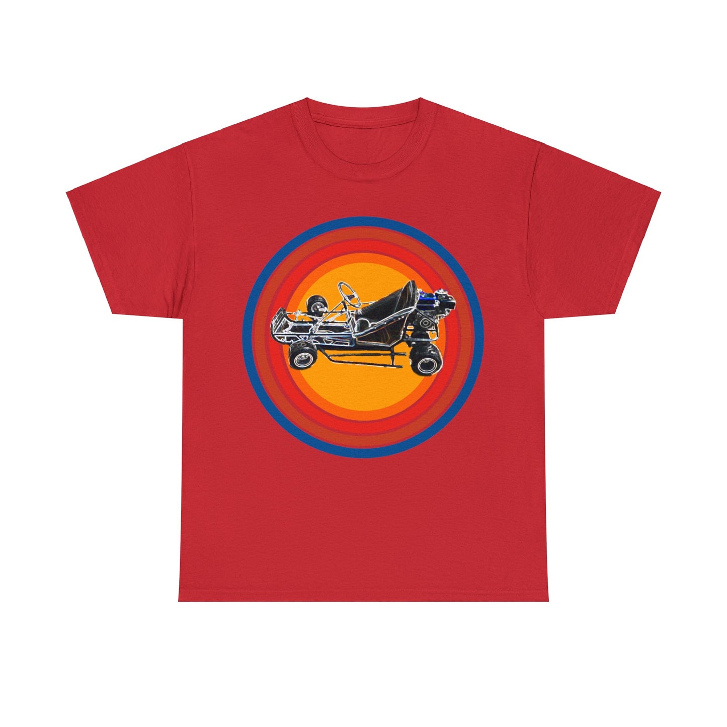 Go Cart. Vintage Go Kart, Retro Go Cart, Fast Go Cart Heavy Cotton Tee