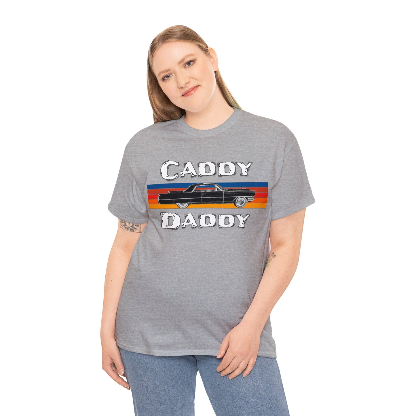 Cadillac, Vintage Car, Caddy Daddy, Retro DeVille Heavy Cotton Tee