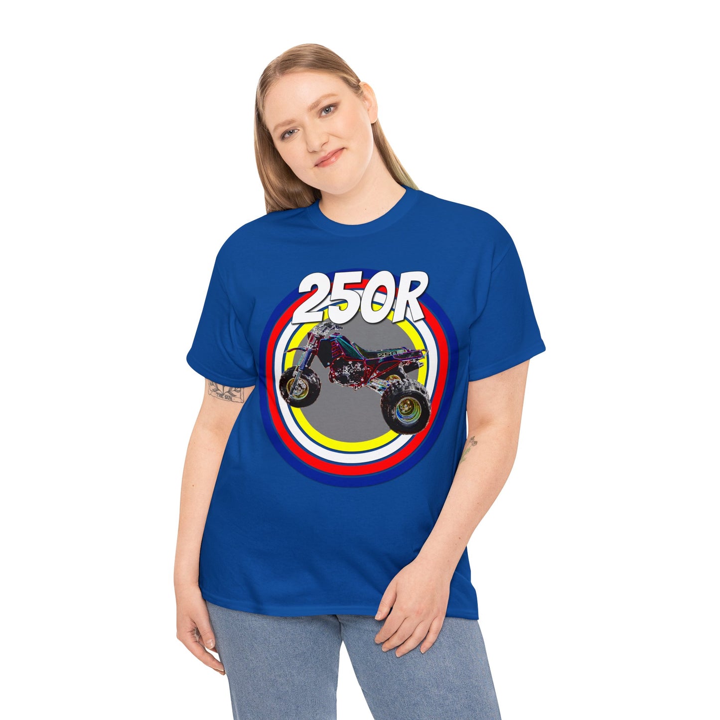 250R Three Wheeler, Retro Three Wheeler, 2 Stroke 3 Wheeler, ATV, ATC Heavy Cotton Tee