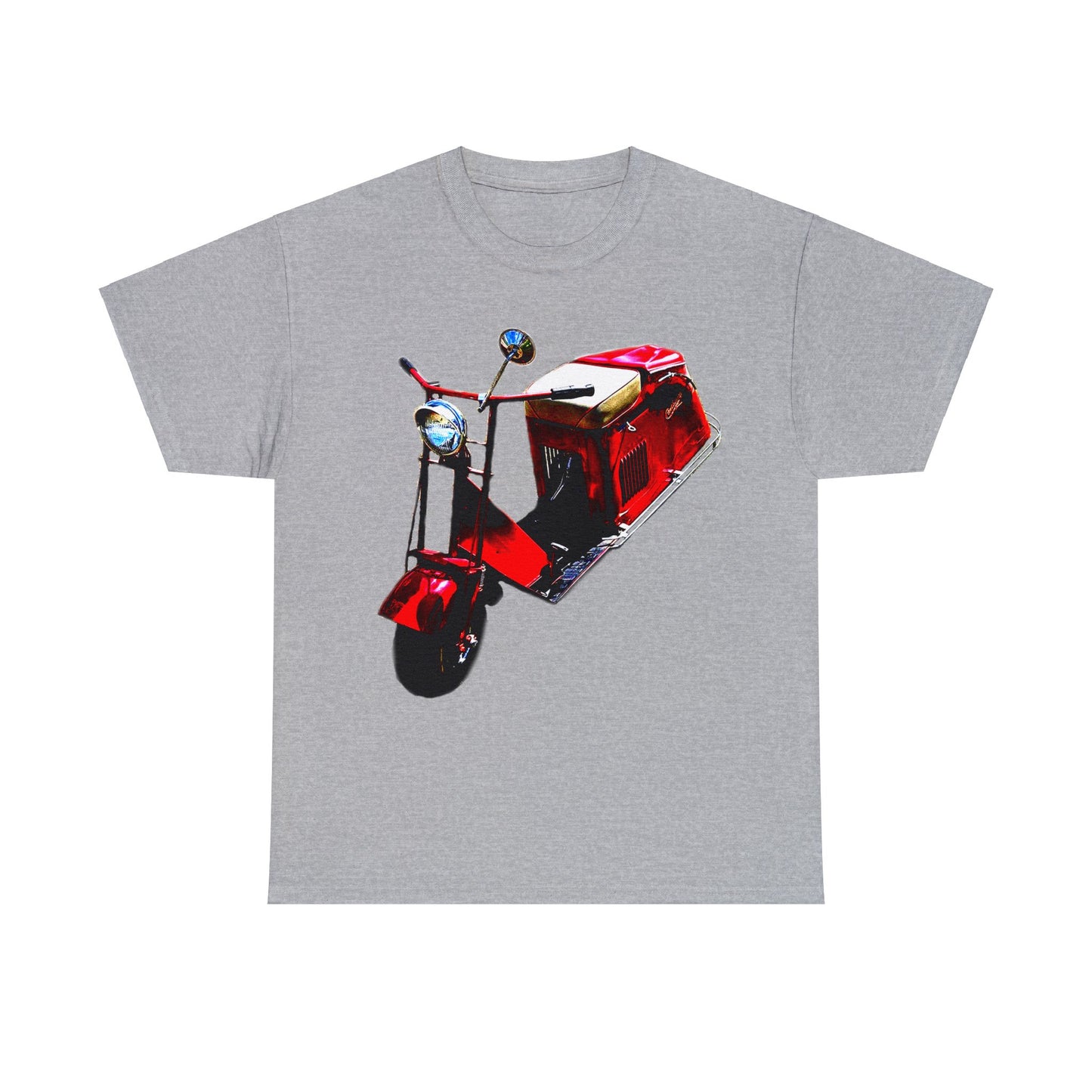 Vintage Scooter, 1940s Scooter, Red Scooter, Red Moped Heavy Cotton Tee