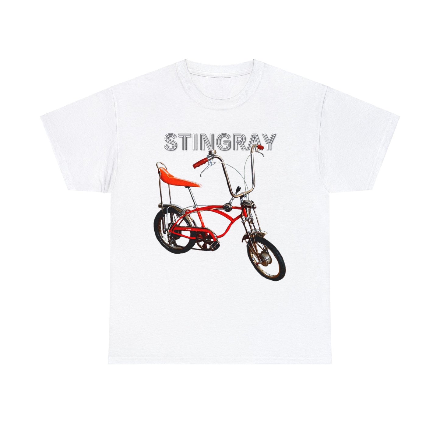 Stingray Krate Bicycle, Vintage Stick Shift Bike, Banana Seat Bike Heavy Cotton Tee