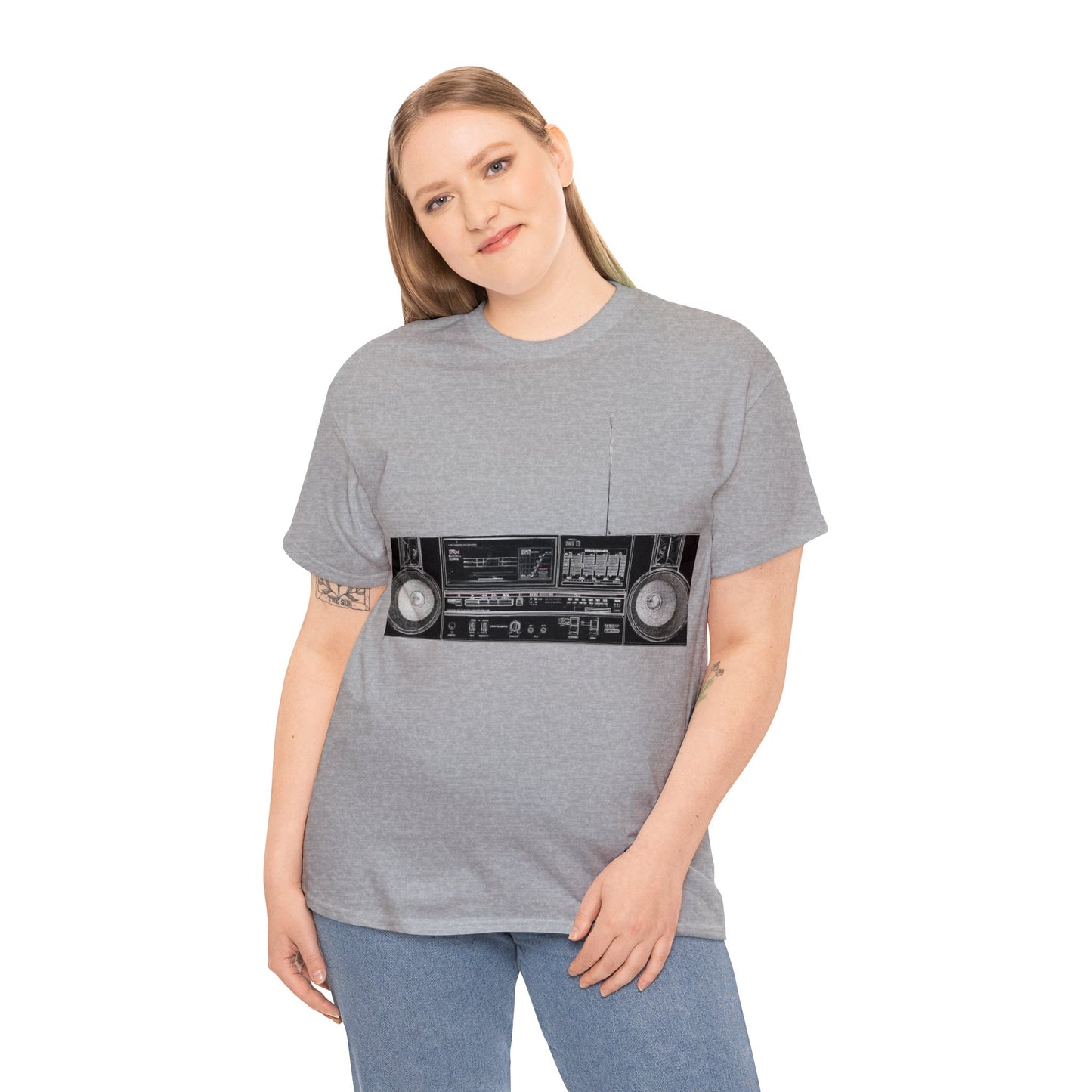 Ghetto Blaster, Jam Box, Boom Box, Vintage Stereo, Audiophile Heavy Cotton Tee