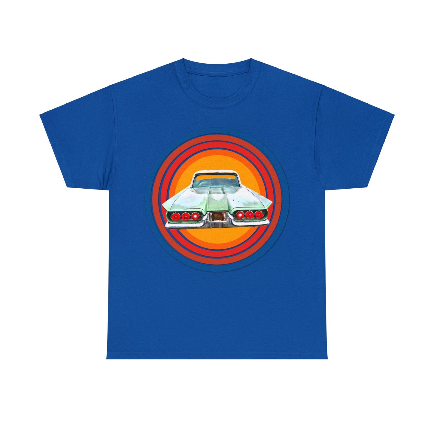 1960s Thunderbird Vintage American Automobile, Antique American Car Heavy Cotton Tee