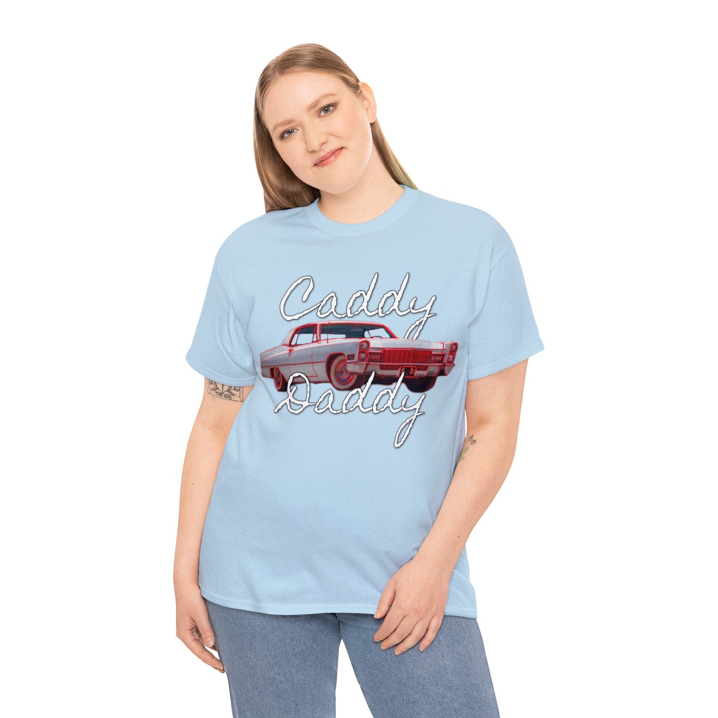 Cadillac, Vintage Car, Caddy Daddy, Retro DeVille Heavy Cotton Tee