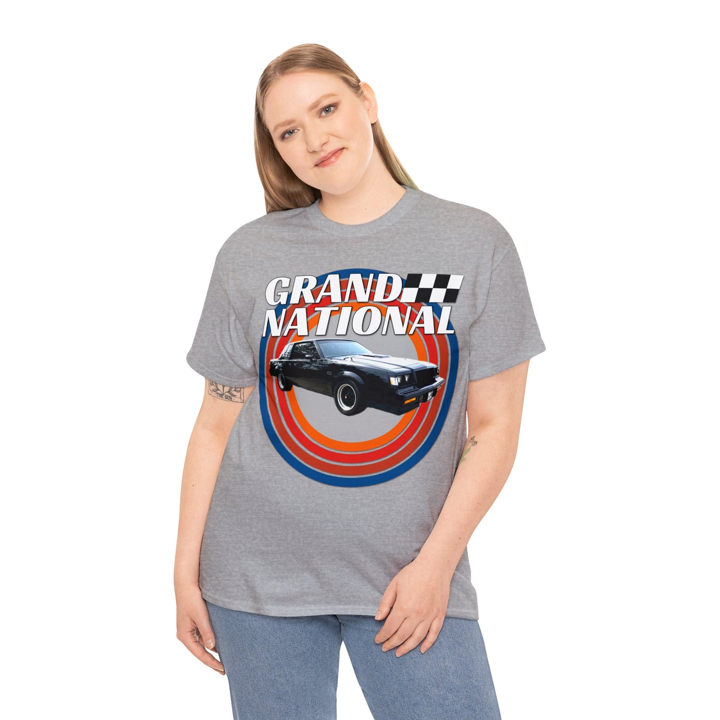 Grand National Muscle Car, Vintage American Muscle Car Heavy Cotton Tee