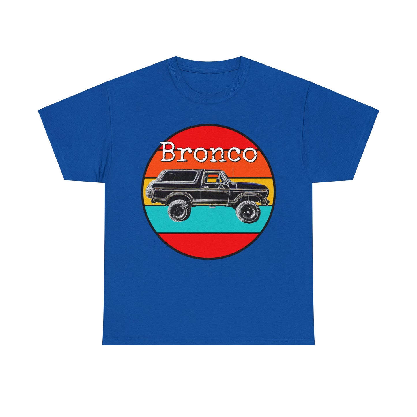 Vintage 4x4 Bronco Truck, Off Road 4 Wheel Drive Heavy Cotton Tee