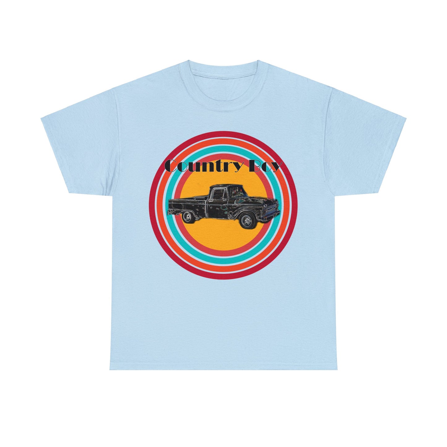 Country Boy Pickup Truck Western Unisex Heavy Cotton Tee