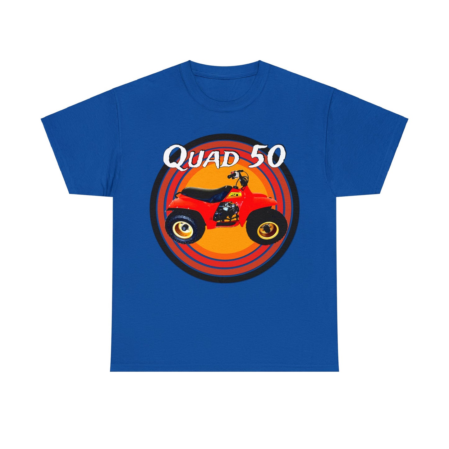 Quad 50, ATV, ATC, Quad Racer, Quadzilla, All Terrain Vehicle Heavy Cotton Tee