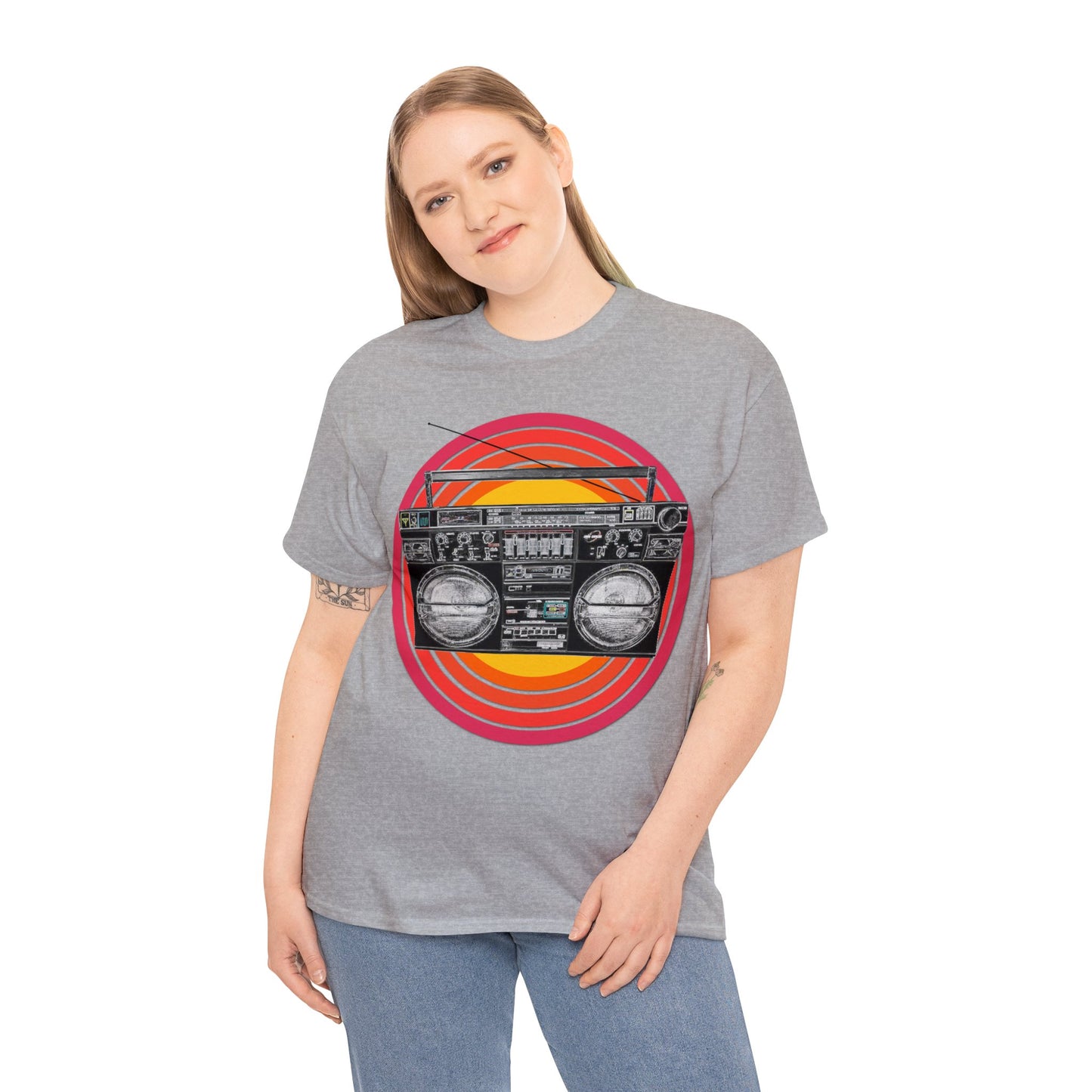 Jambox, Boom Box, Ghetto Blaster, Radio, Tape Player Heavy Cotton Tee