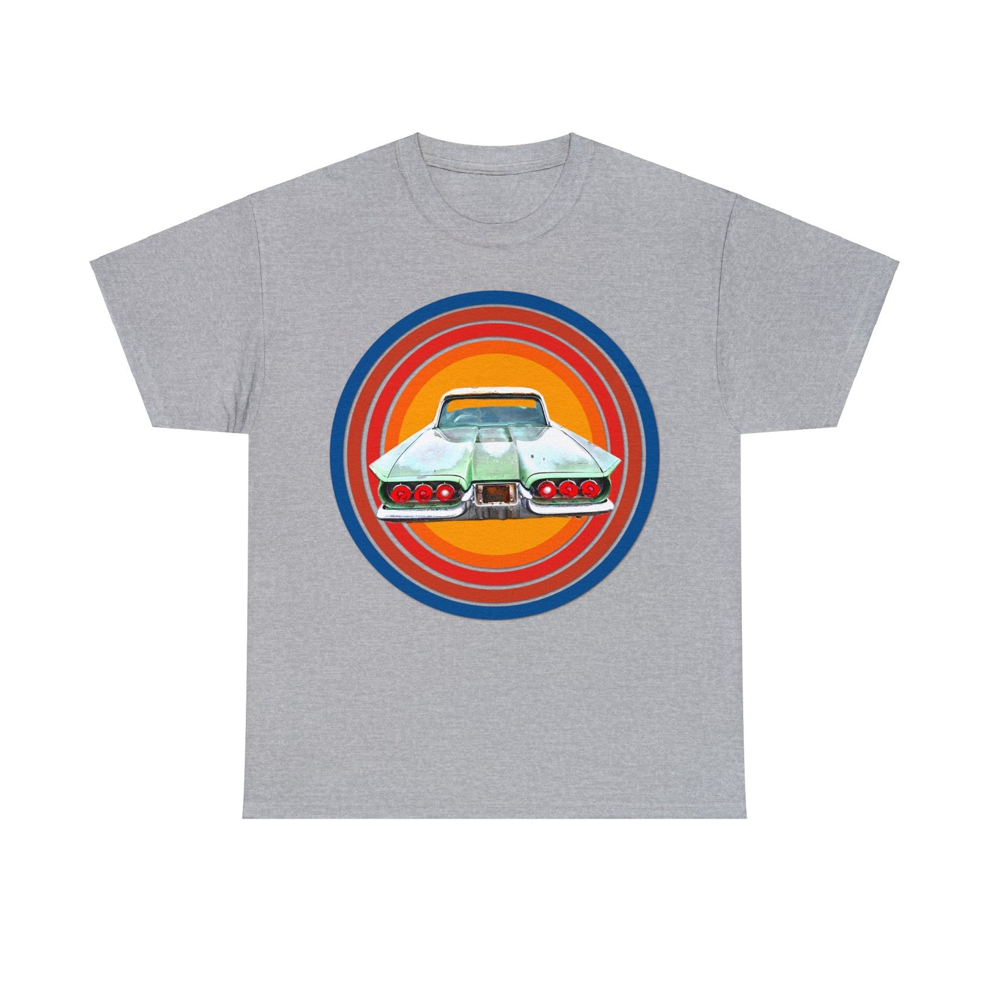 1960s Thunderbird Vintage American Automobile, Antique American Car Heavy Cotton Tee