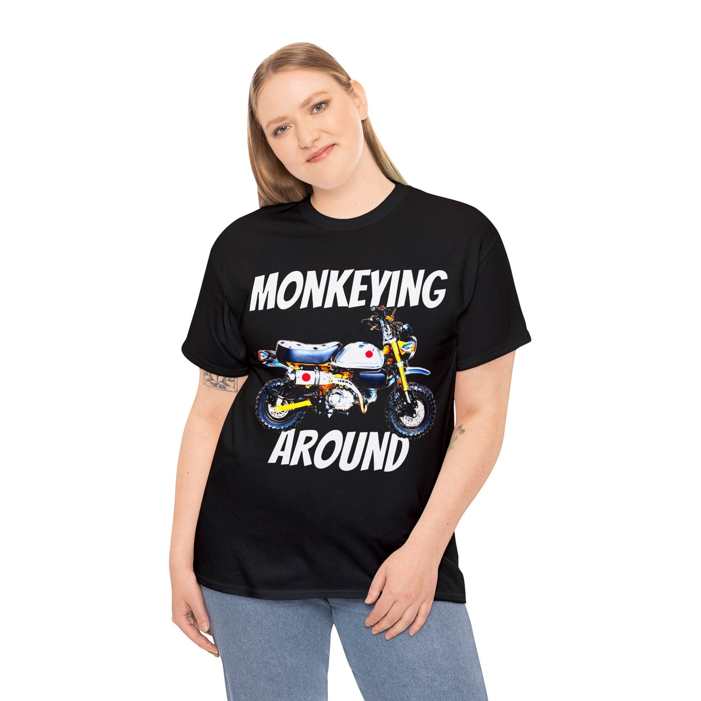 125Z Monkey Motorcycle, Mini Bike, Motocross, Off Road Heavy Cotton Tee