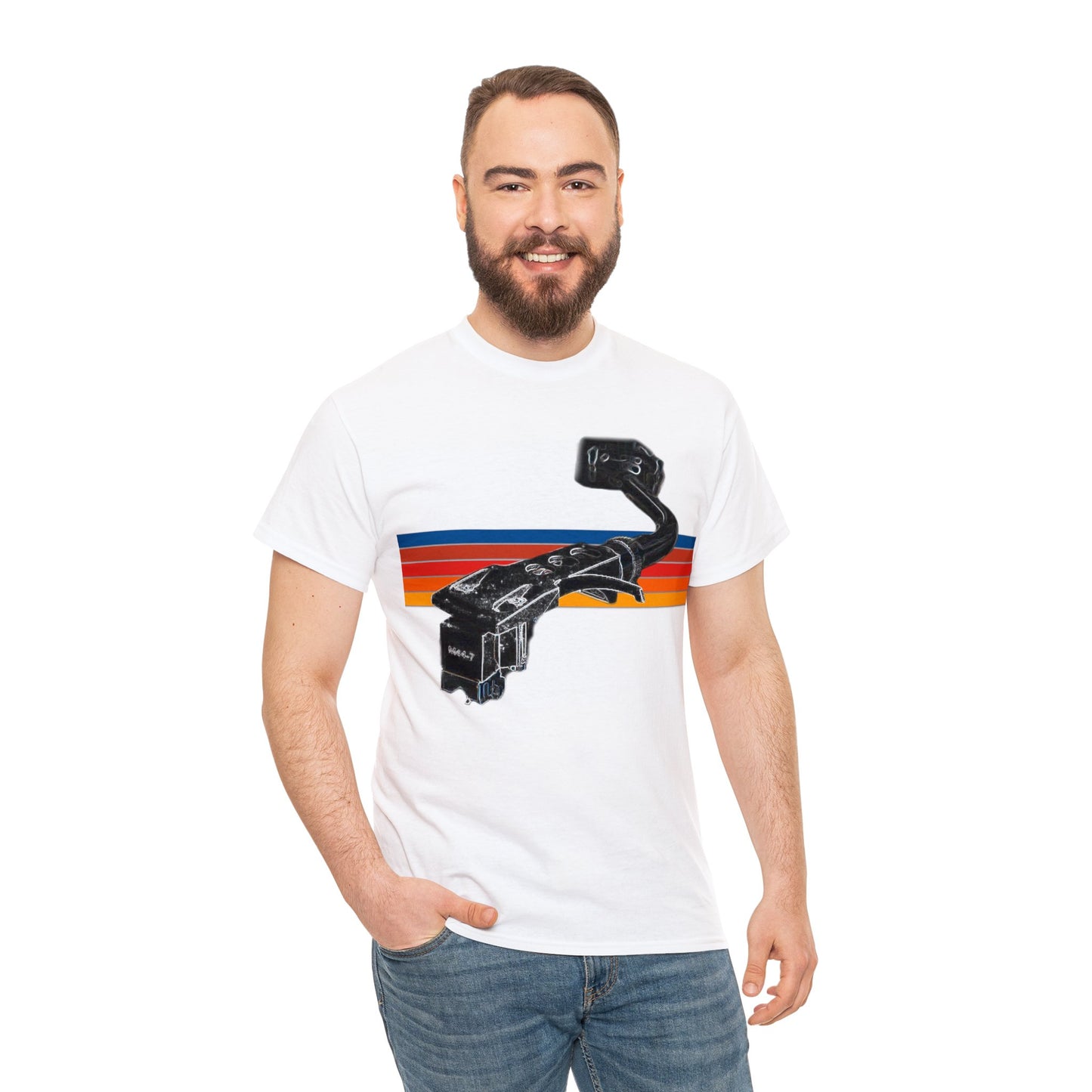 Turntable Arm, Put the Needle on the Record, DJ Turntable Heavy Cotton Tee