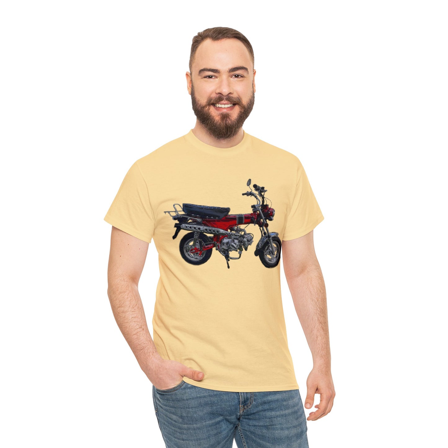 Trail 70 Mini BIke, Vintage Mini Bike, Retro Mini Bike Heavy Cotton Tee