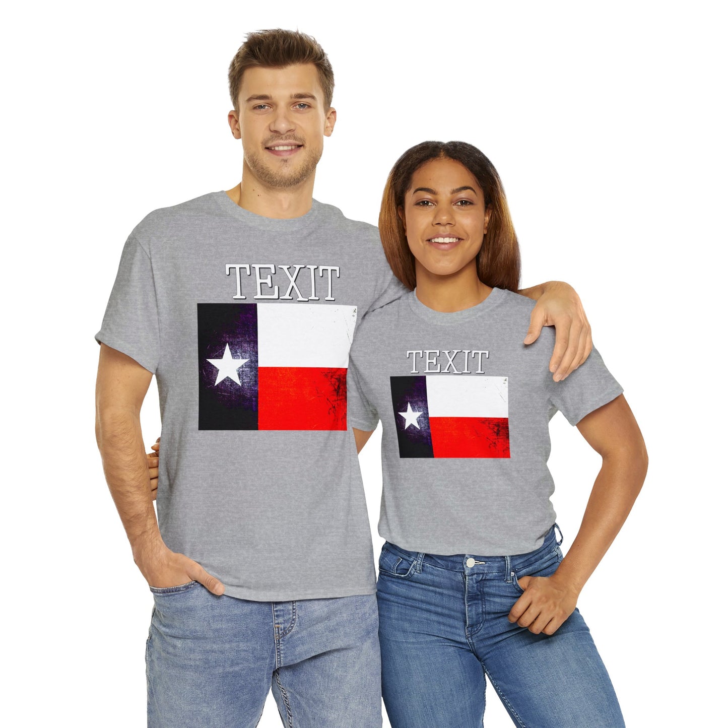 Texit Texas Flag Texas Independence Heavy Cotton Tee