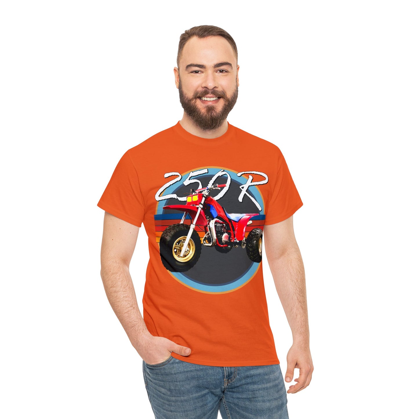 250R Three Wheeler, Retro Three Wheeler, 2 Stroke 3 Wheeler, ATV, ATC Heavy Cotton Tee