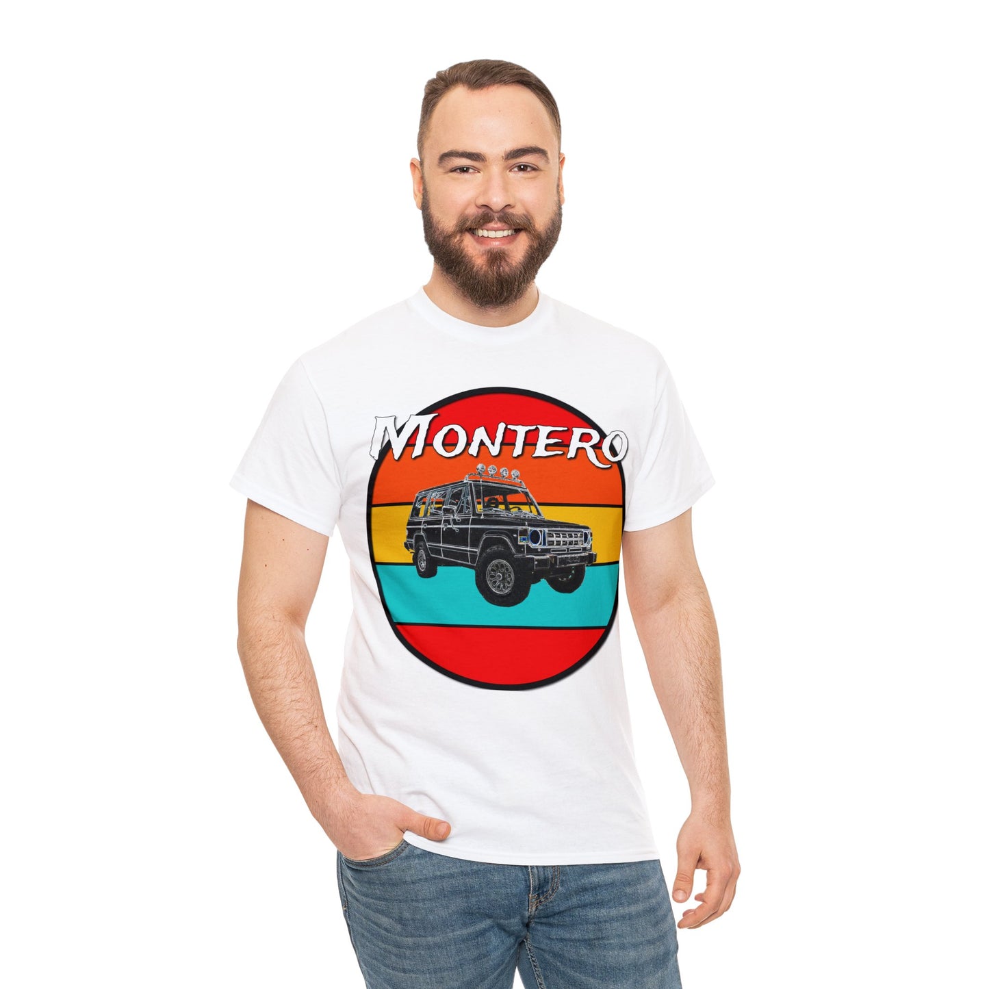 Montero 4x4 Off Road Truck, Vintage Retro Montero Heavy Cotton Tee