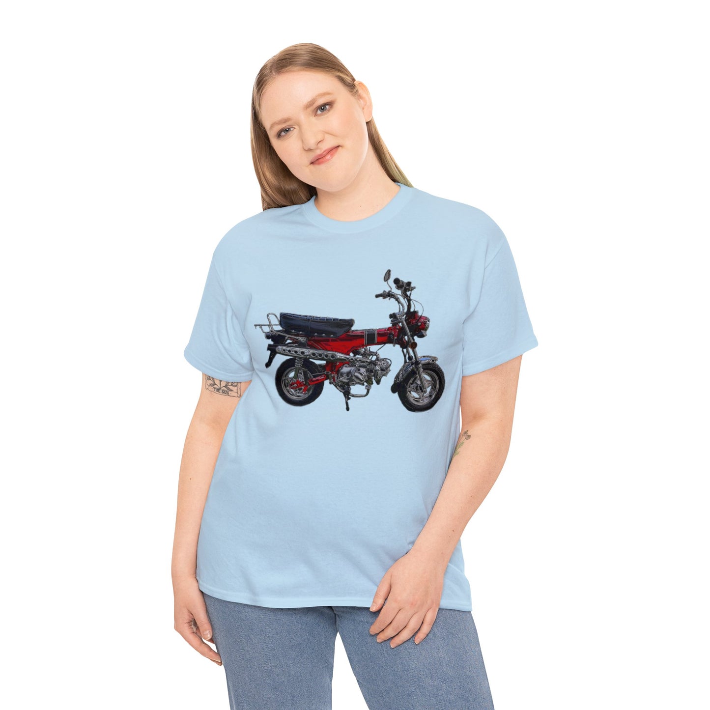 Trail 70 Mini BIke, Vintage Mini Bike, Retro Mini Bike Heavy Cotton Tee