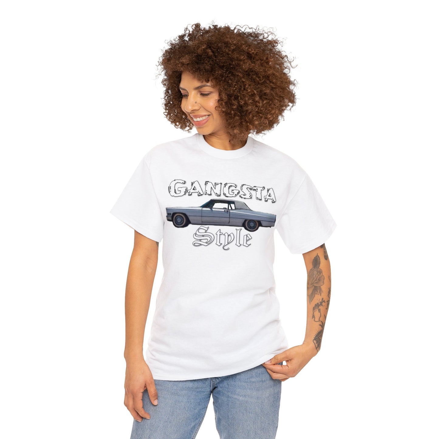 Deville Car, Antique American Car, Retro American Car, Gangsta Style Heavy Cotton Tee