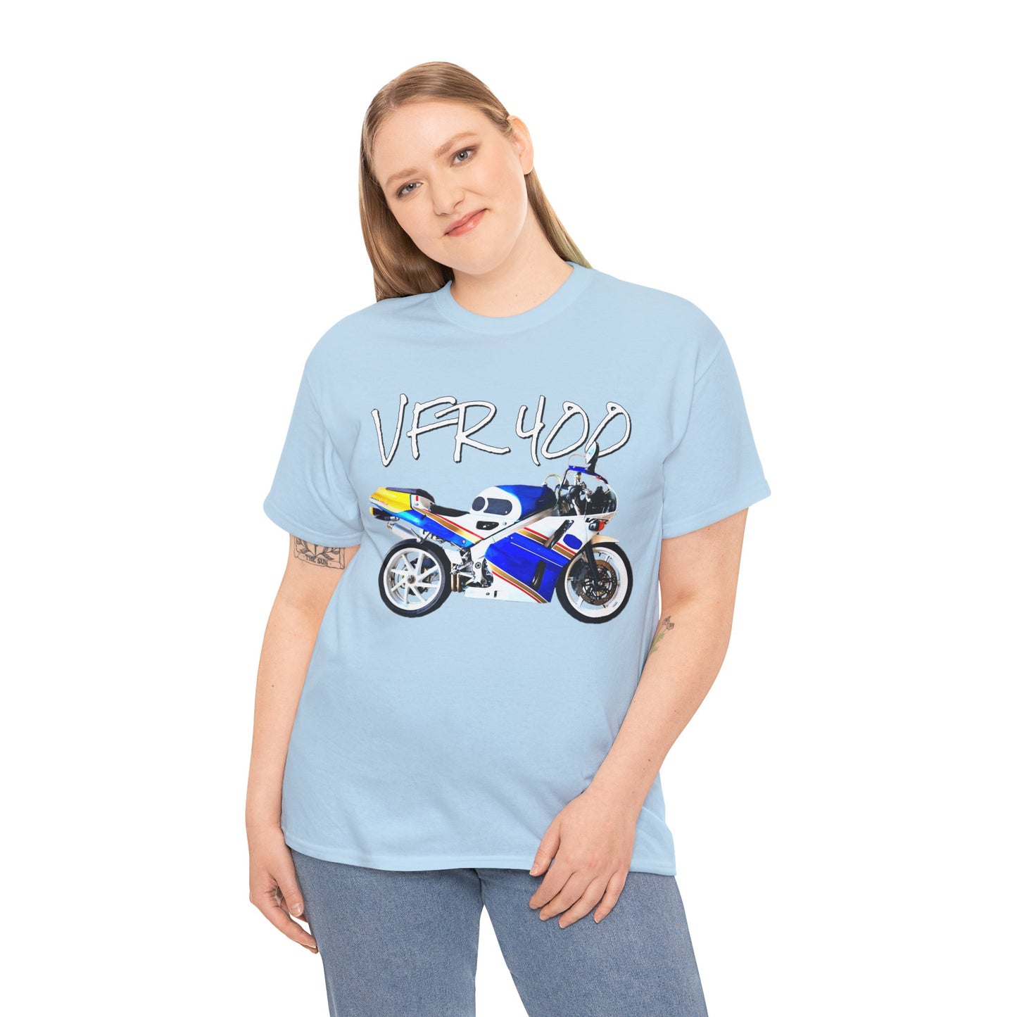 VFR 400 Motorcycle, Street Bike, Street Motorcycle, Sport Bike Heavy Cotton Tee