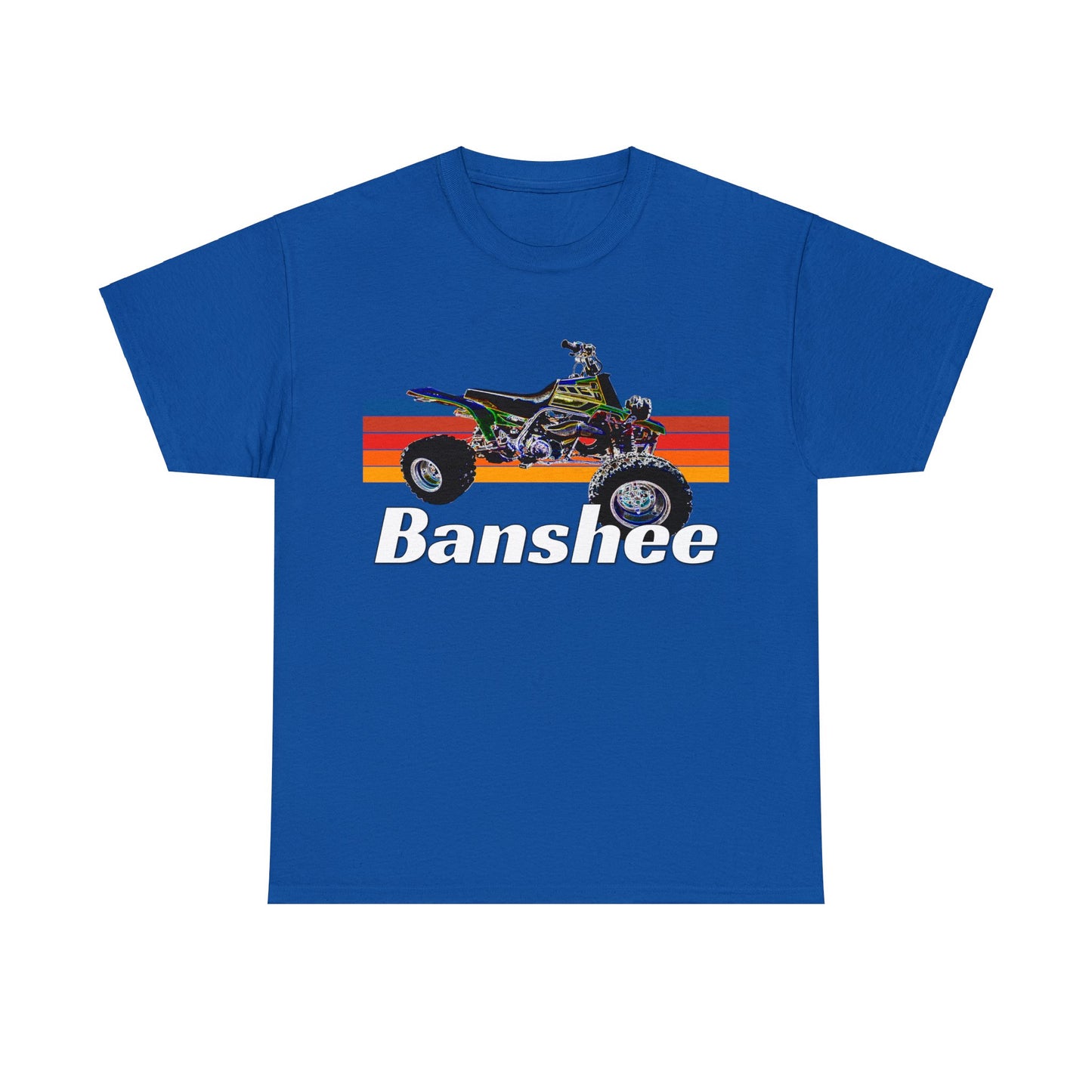 Banshee Quad, ATV, ATC, Vintage, Retro, Yamaha, All Terrain Vehicle Heavy Cotton Tee