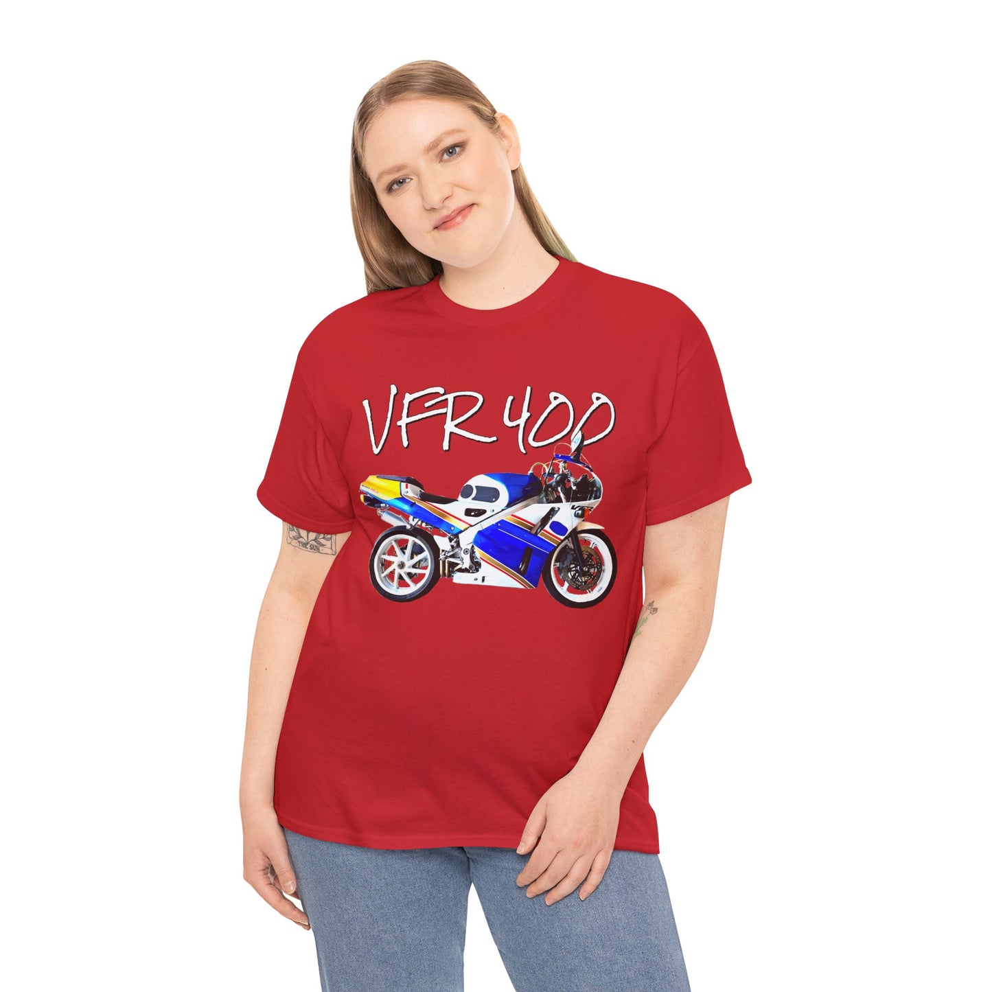 VFR 400 Motorcycle, Street Bike, Street Motorcycle, Sport Bike Heavy Cotton Tee