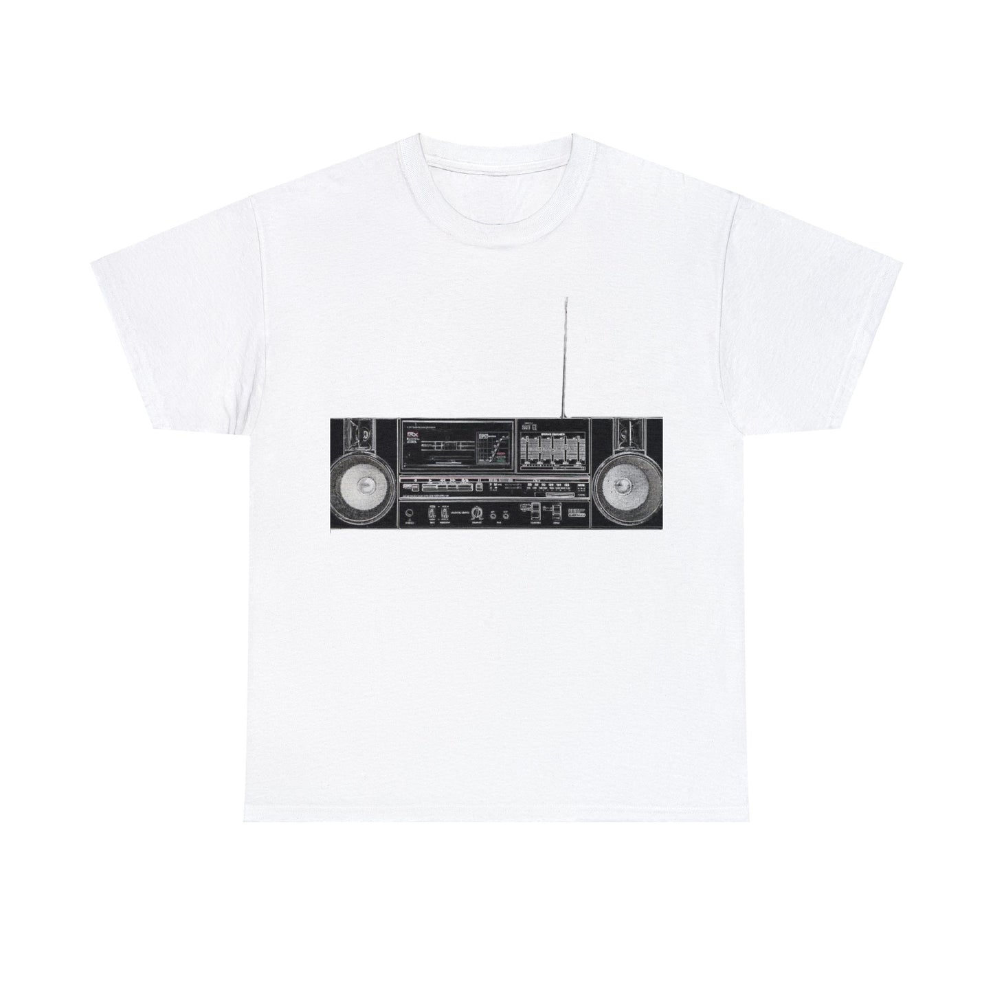 Ghetto Blaster, Jam Box, Boom Box, Vintage Stereo, Audiophile Heavy Cotton Tee