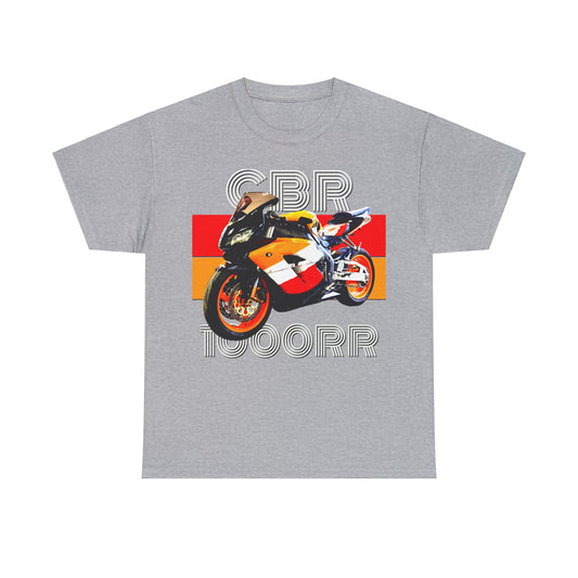 CBR 1000RR Motorcycle, Vintage Street Bike, Street Motorcycle, Sport Bike Heavy Cotton Tee