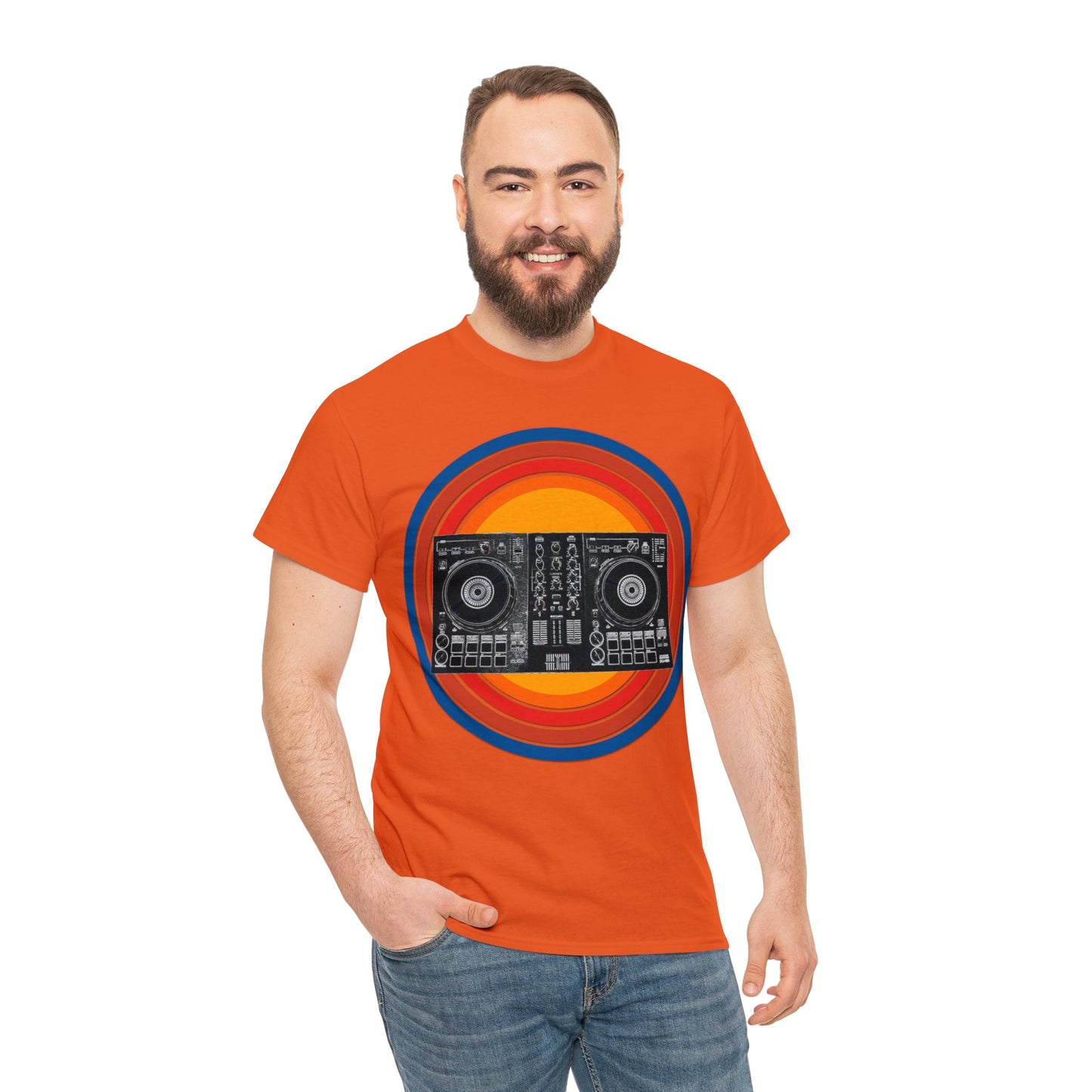 DJ Controller, Disc Jockey, DJ Scratch, Turntable Heavy Cotton Tee