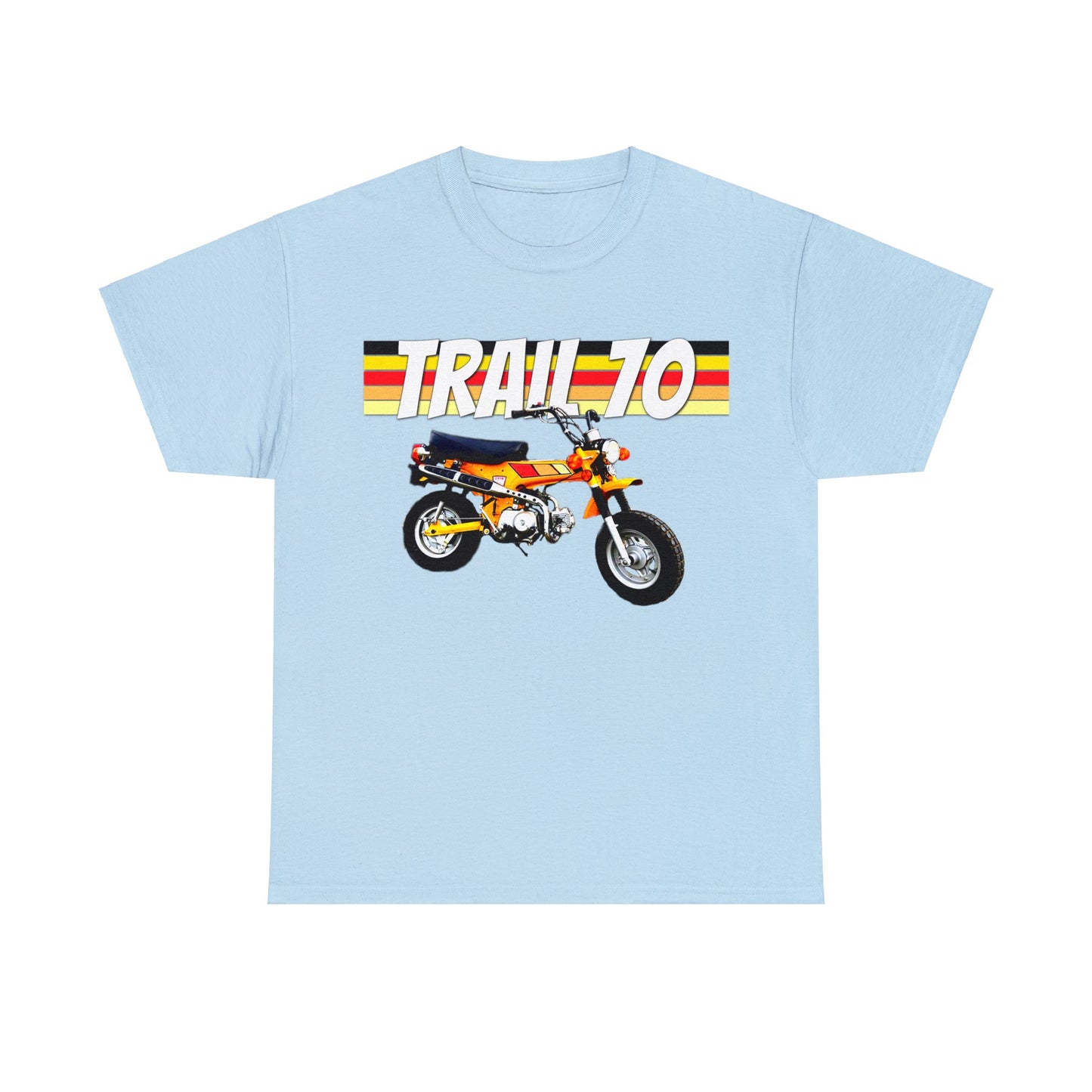 Trail 70 Mini BIke, Vintage Mini Bike, Retro Mini Bike Heavy Cotton Tee