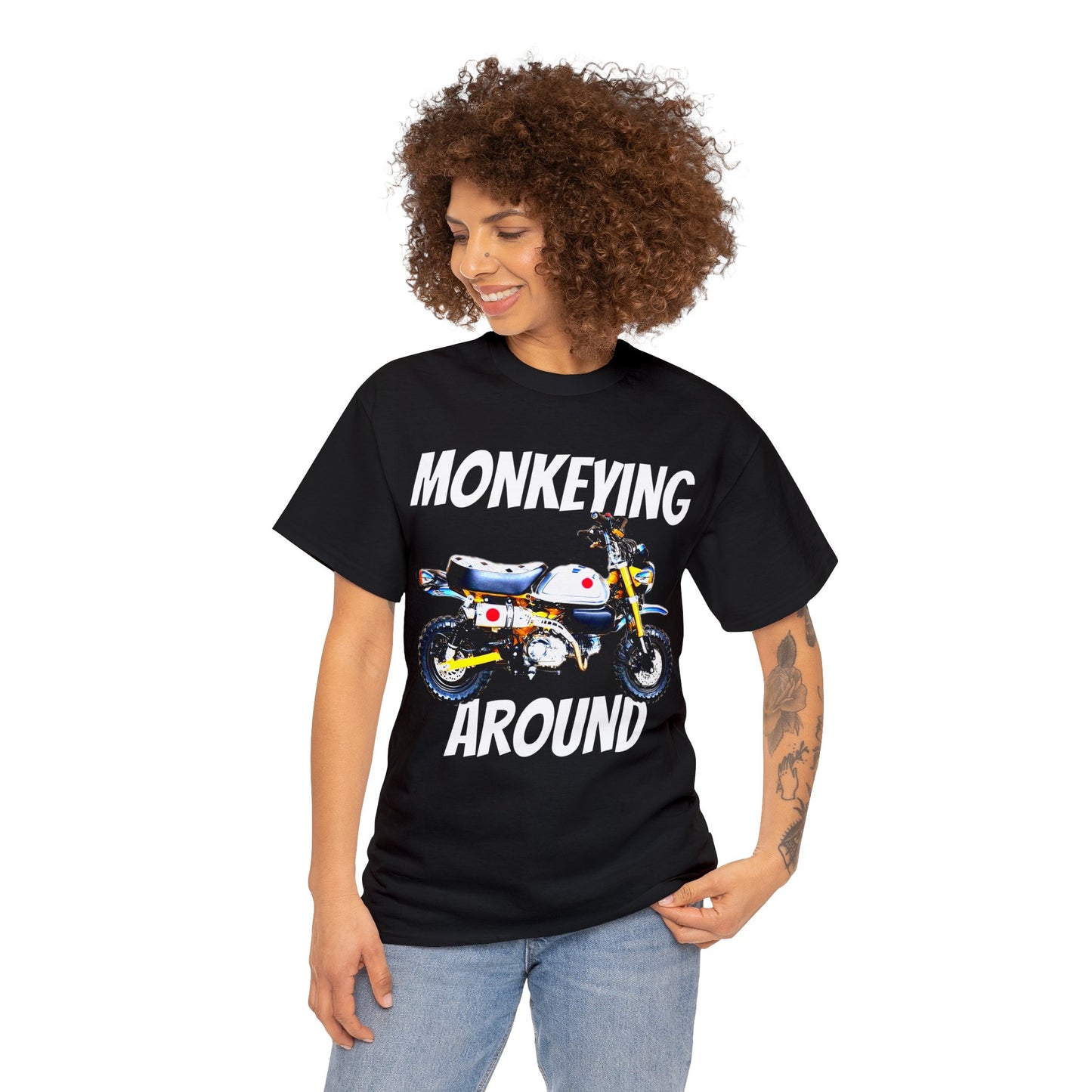 125Z Monkey Motorcycle, Mini Bike, Motocross, Off Road Heavy Cotton Tee